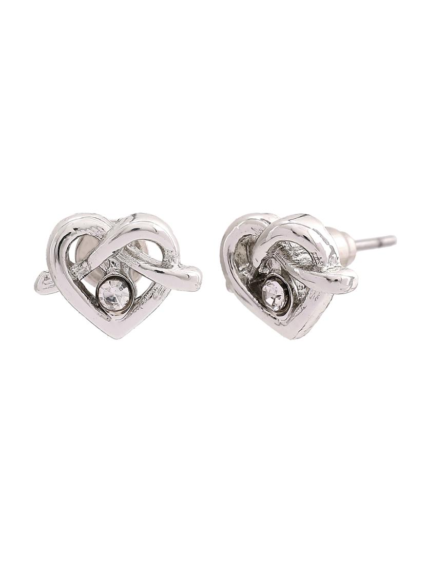 silver metal studs earring - 17327875 - Zoom Image - 2