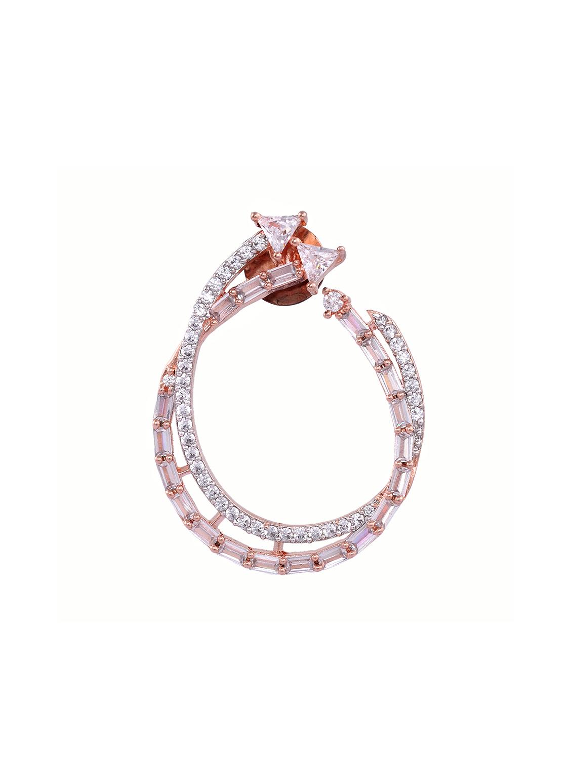 white brass hoop earring - 17336788 - Standard Image - 2