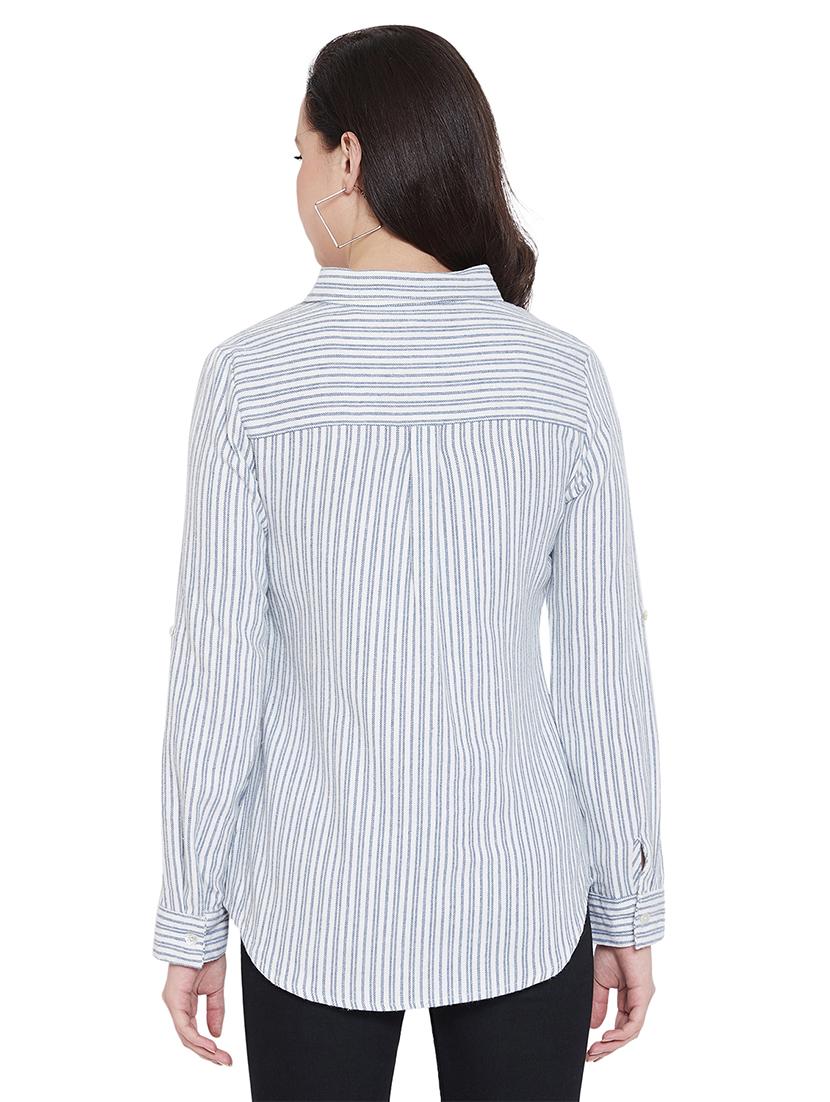 roll up sleeved striped shirt - 17388869 - Zoom Image - 2