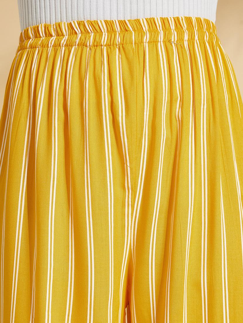 high rise striped palazzo - 17394047 - Standard Image - 6