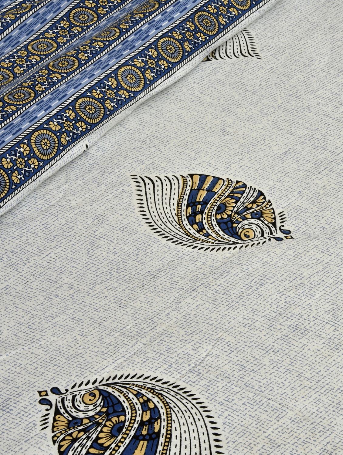 cotton jaipuri print king size bedsheet with 2 pillow covers - 17397751 - Standard Image - 4