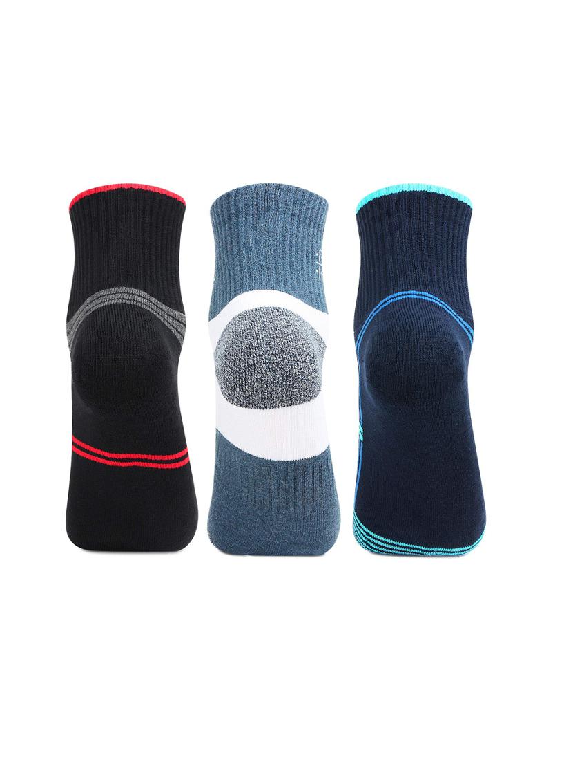 men pack of 3 striped above ankle length socks - 17403095 - Standard Image - 2
