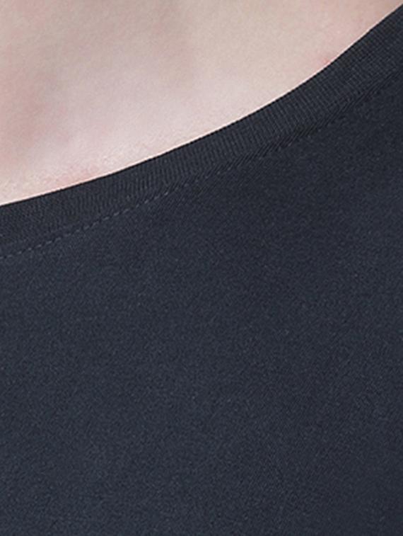navy blue chest print t-shirt - 17411518 - Zoom Image - 4