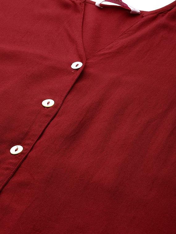 mandarin neck plus shirt - 17418061 - Zoom Image - 4