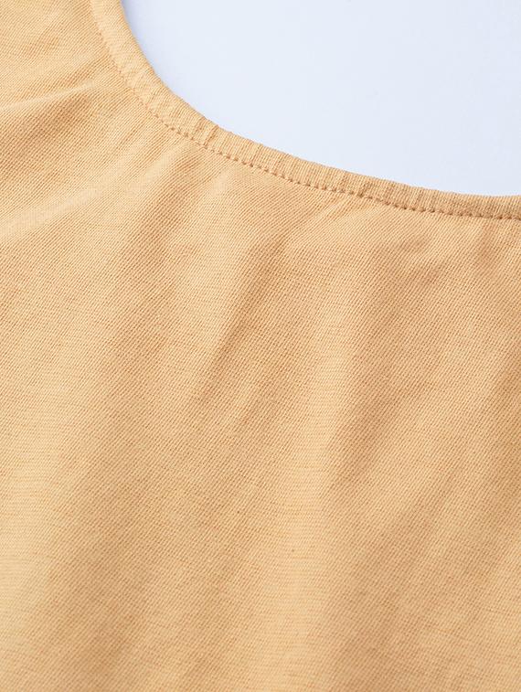 beige cotton lycra regular tshirt - 17418144 - Standard Image - 4