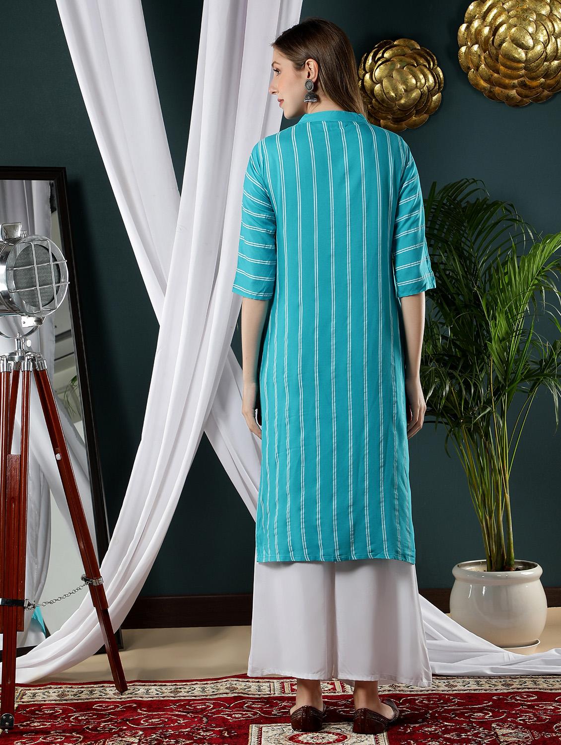 women's straight kurta - 17419440 - Standard Image - 2