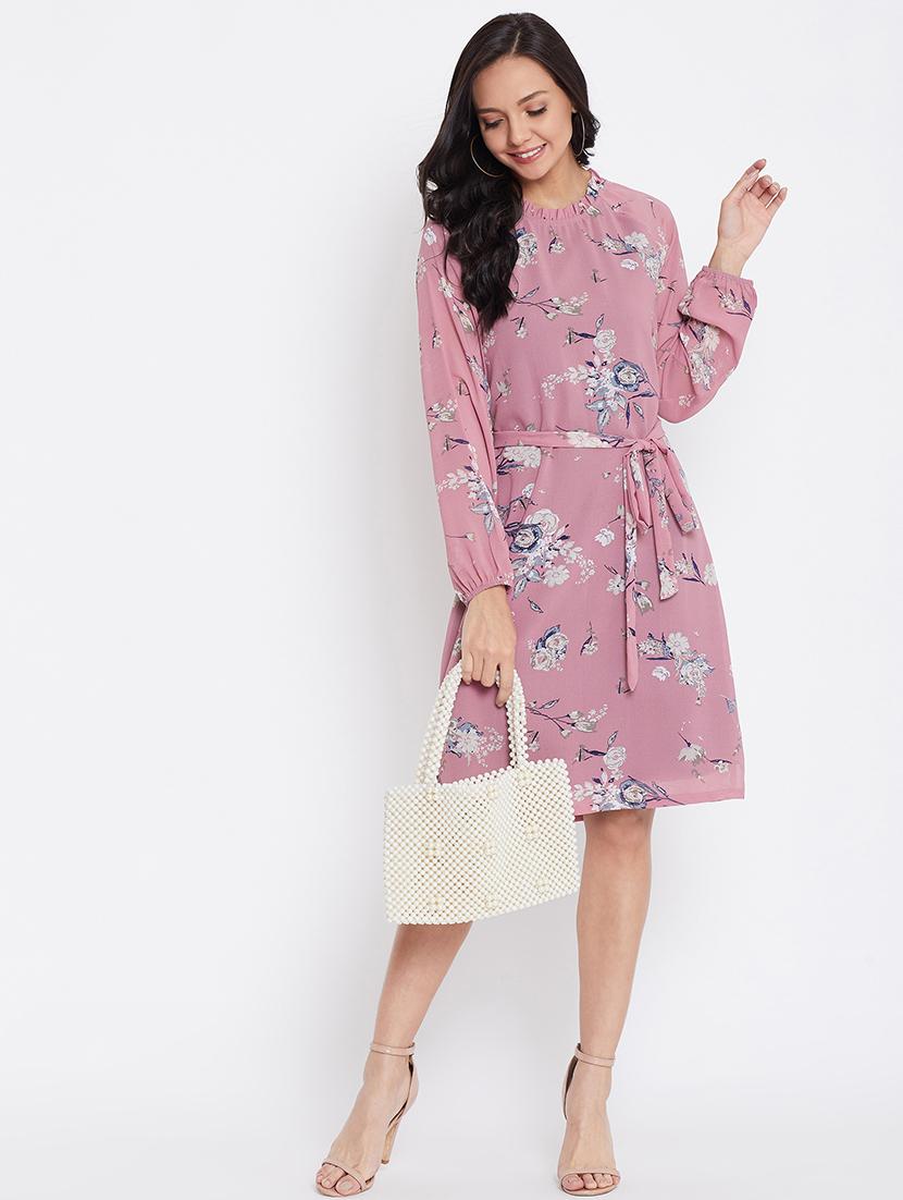 women's belted floral dress - 17435985 - Zoom Image - 4