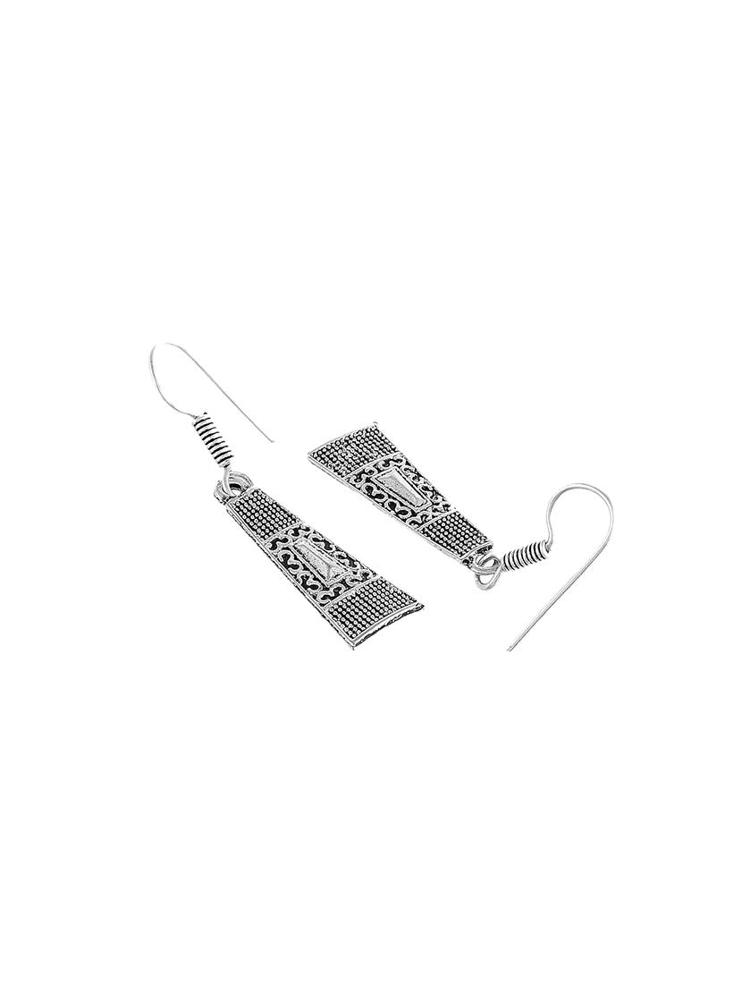 oxidised silver short necklace with earring - 17452627 - Standard Image - 4