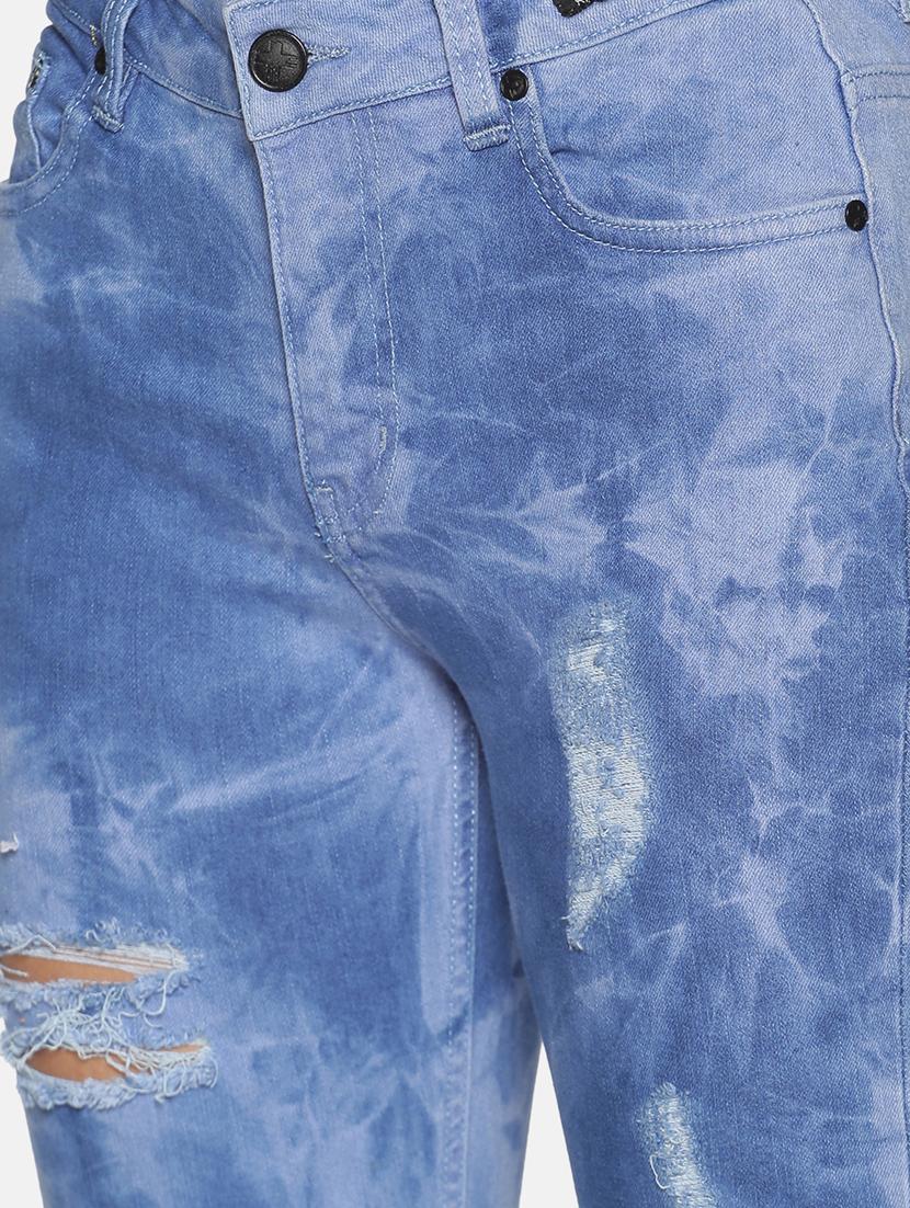 women's distress slim fit jeans - 17501694 - Standard Image - 4
