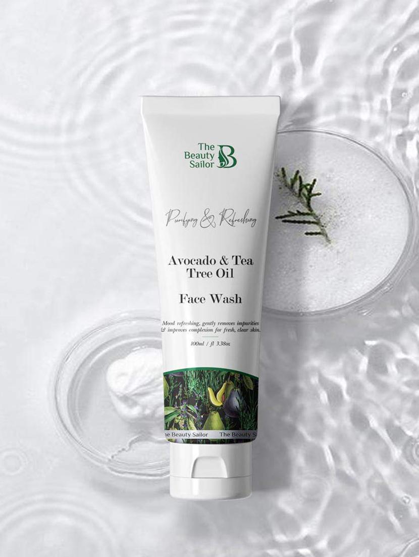 the beauty sailoravocado and tea tree oil face wash for purifying, refreshing skin & improves complexion of skin - 100 ml - 17583273 - Zoom Image - 2