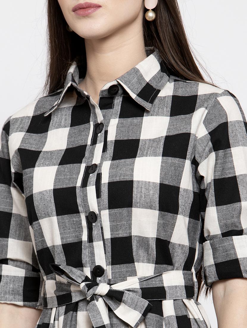 women's shirt checks dress - 17588209 - Standard Image - 3