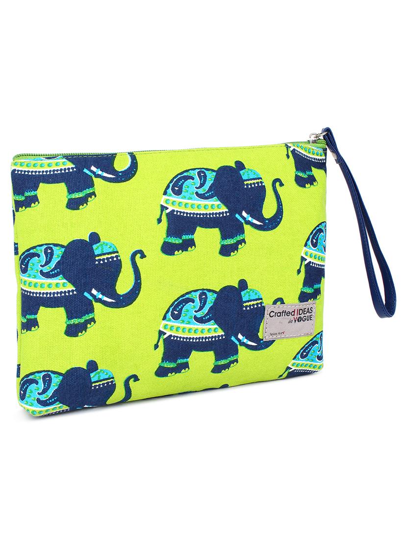 green canvas regular pouch - 17588629 - Standard Image - 3