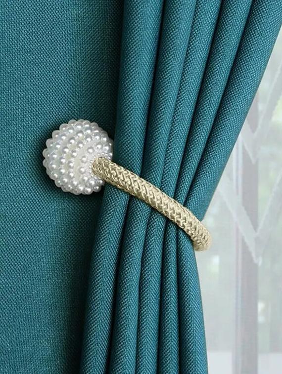 1pair curtain tiebacks clips - 17605079 - Standard Image - 3