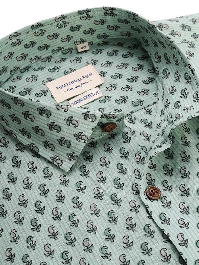 mens florals casual shirt - 17633948 - Zoom Image - 4