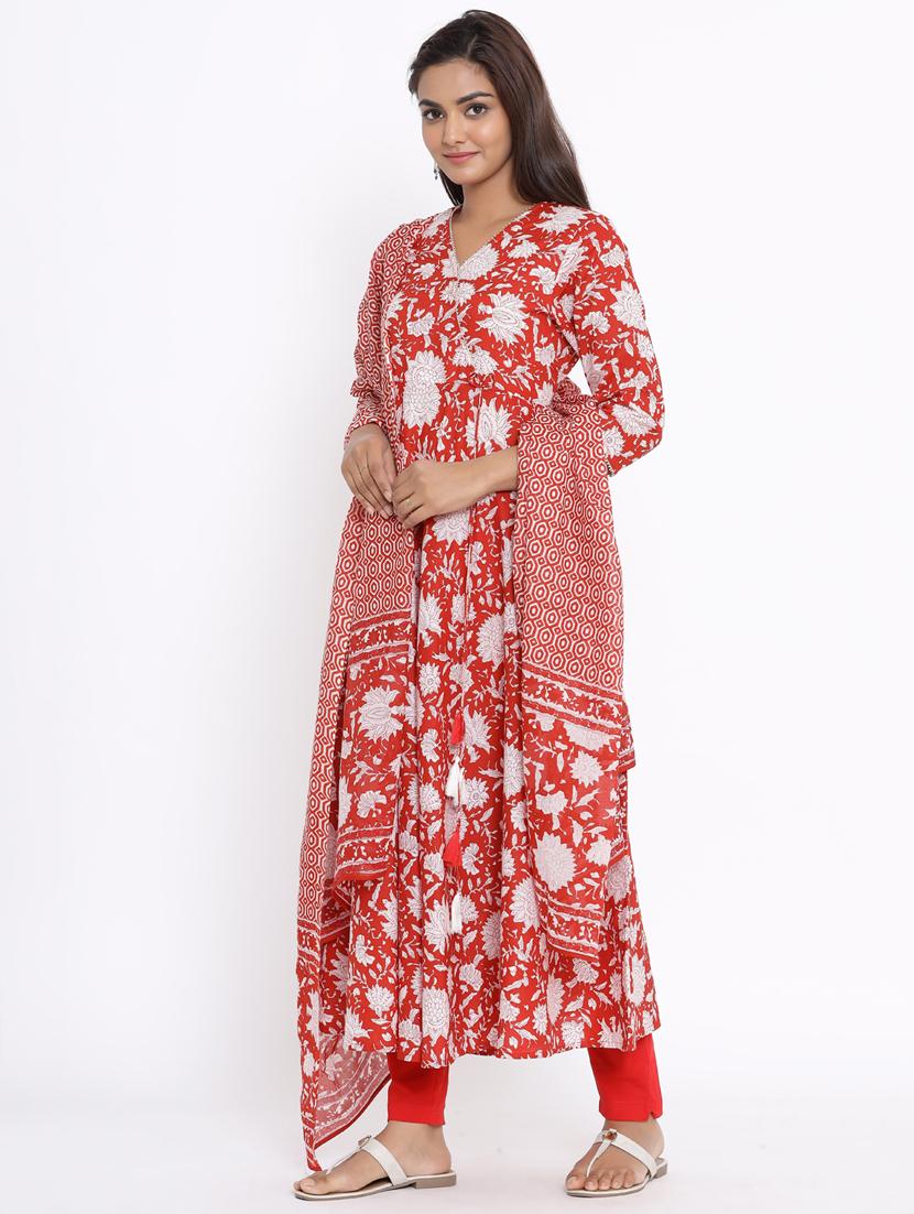 floral kurta dupatta set - 17647284 - Zoom Image - 2