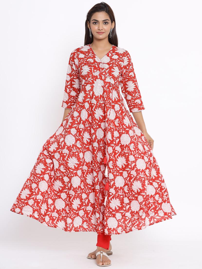 floral kurta dupatta set - 17647284 - Zoom Image - 4