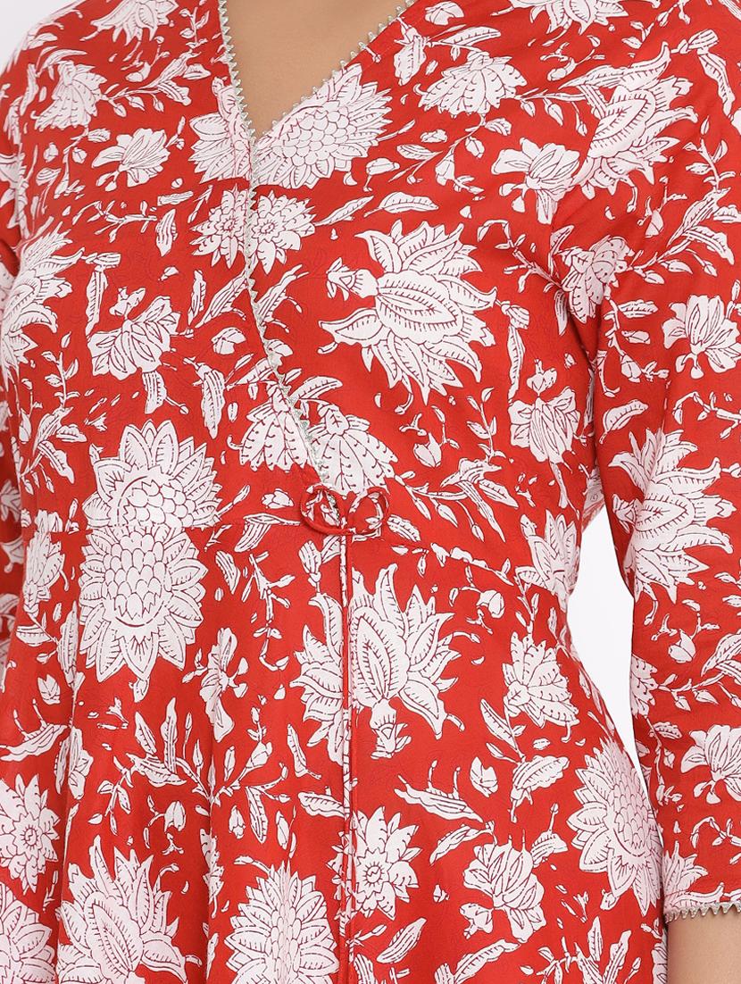 floral kurta dupatta set - 17647284 - Standard Image - 5