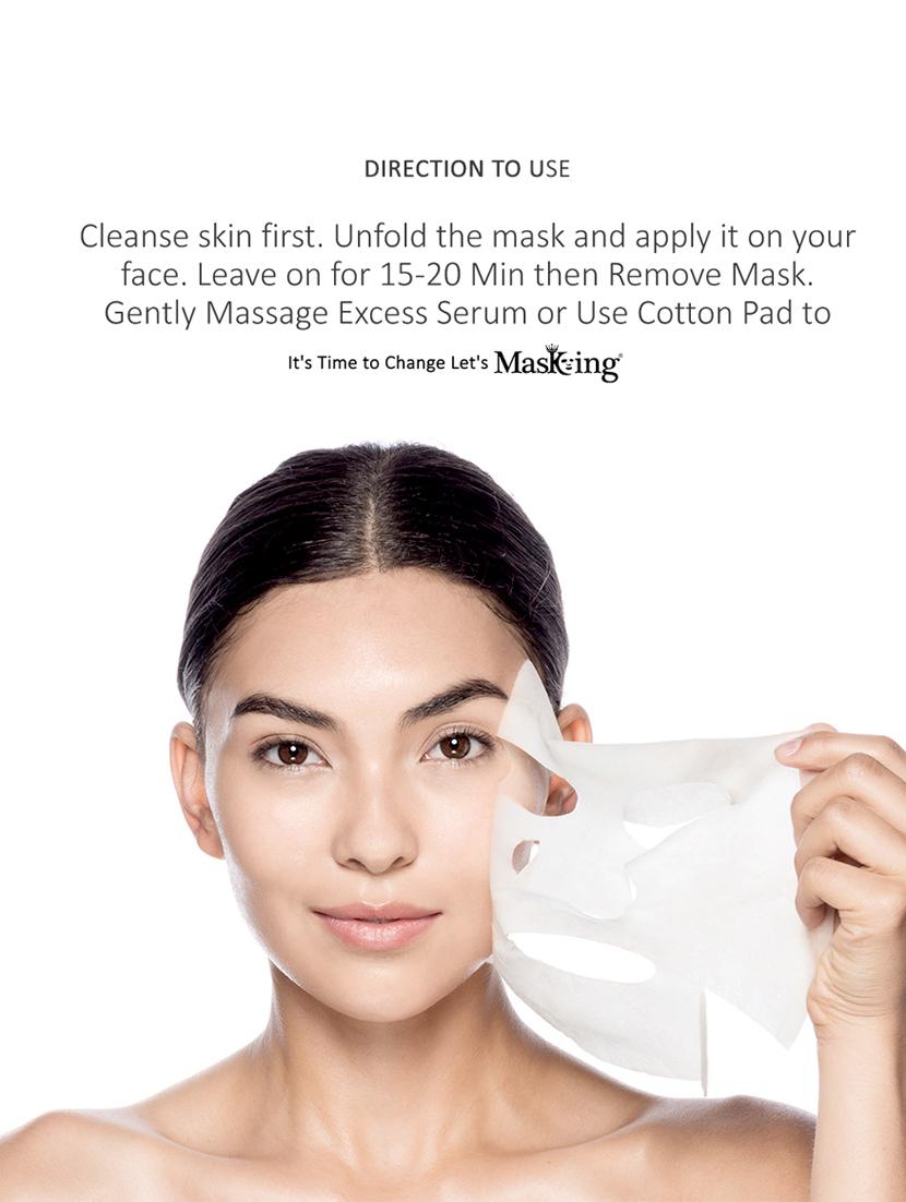 masking beauty facial sheet mask for skin lightening, glowing, nourishing & brightening for women & men, 140ml (combo pack of 7) - 17679451 - Zoom Image - 2