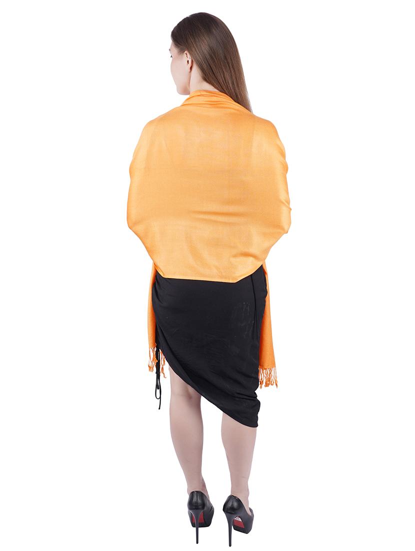 orange viscose stole - 17689293 - Zoom Image - 2