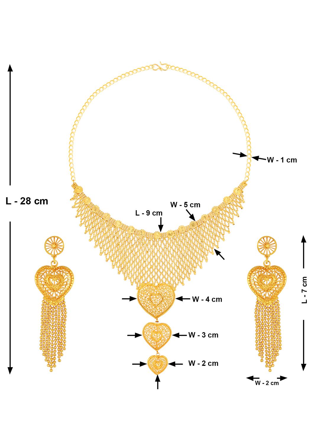 gold plated necklaces and earring - 17753238 - Standard Image - 3