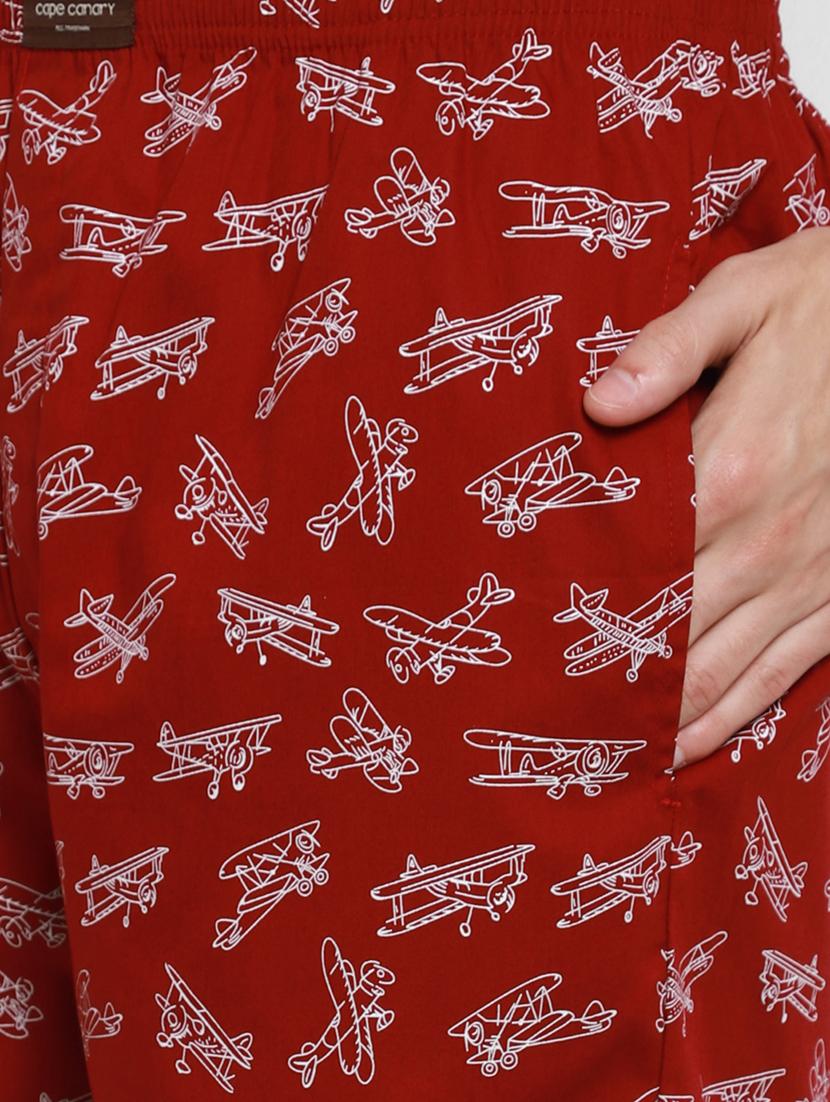 red printed boxer - 17836975 - Zoom Image - 4