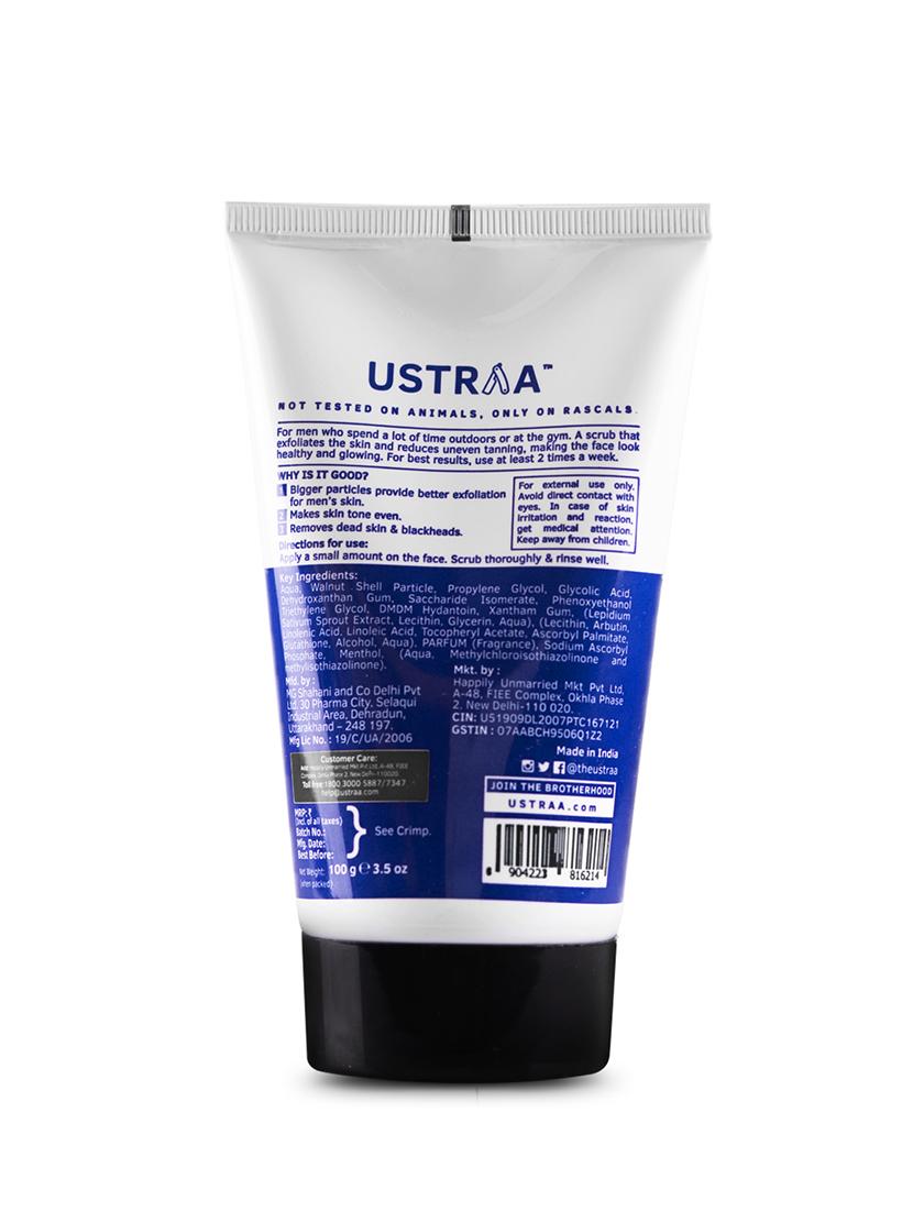 ustraa blue deodorant - 150 ml, face wash oily skin - 200 g & de-tan face scrub - 100g - 17847508 - Zoom Image - 4