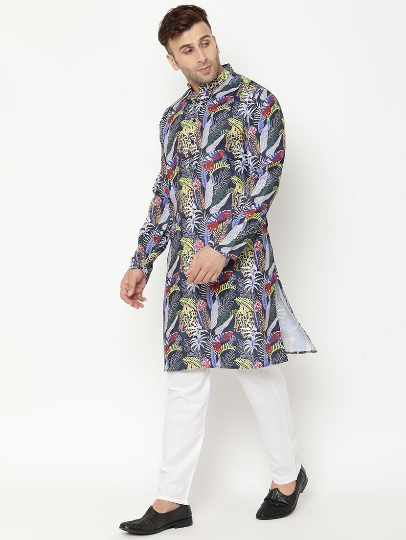 tropical printed kurta pyjama set - 17855779 - Zoom Image - 2