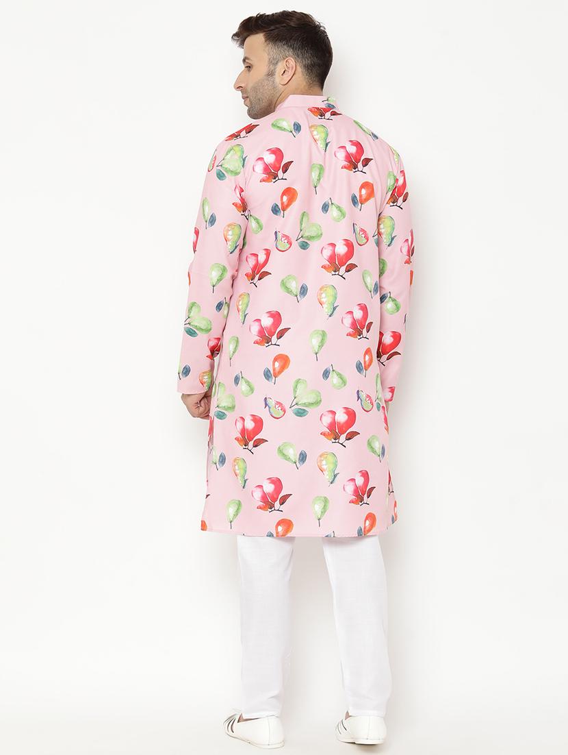 pink floral kurta pyjama set - 17855857 - Zoom Image - 3