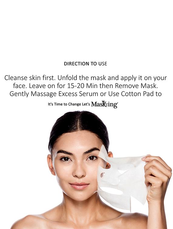masking beauty facial sheet mask for skin lightening, nourishing, glowing & moisturizing for women & men combo of 5 - 17869527 - Zoom Image - 5