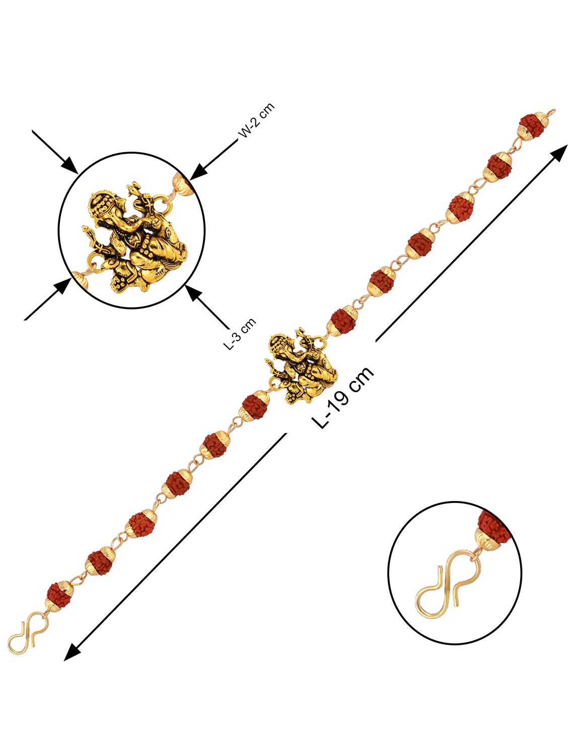 pack of 2 rakhi set with roli chawal, greeting card and kankawati pooja thali - 17910165 - Standard Image - 3