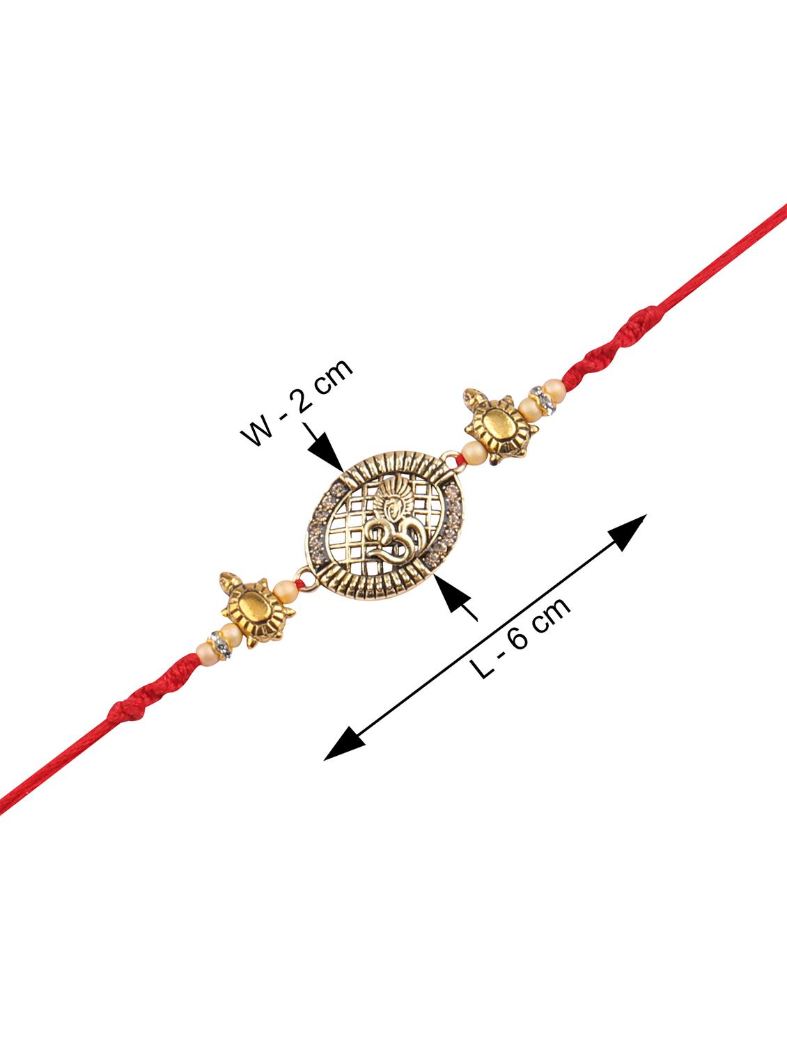 pack of 2 rakhi set with roli chawal and greeting card - 17910273 - Standard Image - 3