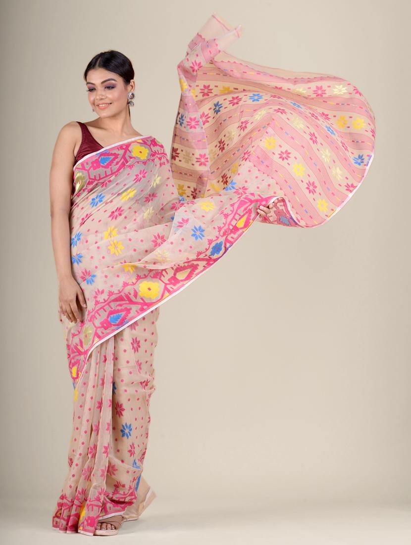 women self design jamdani saree - 17976216 - Standard Image - 3