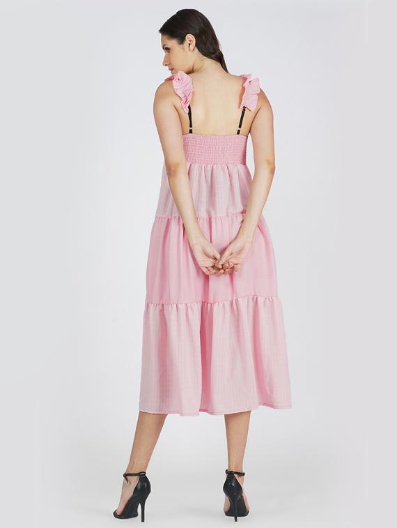 women's tiered dress solid dress - 17983999 - Standard Image - 2