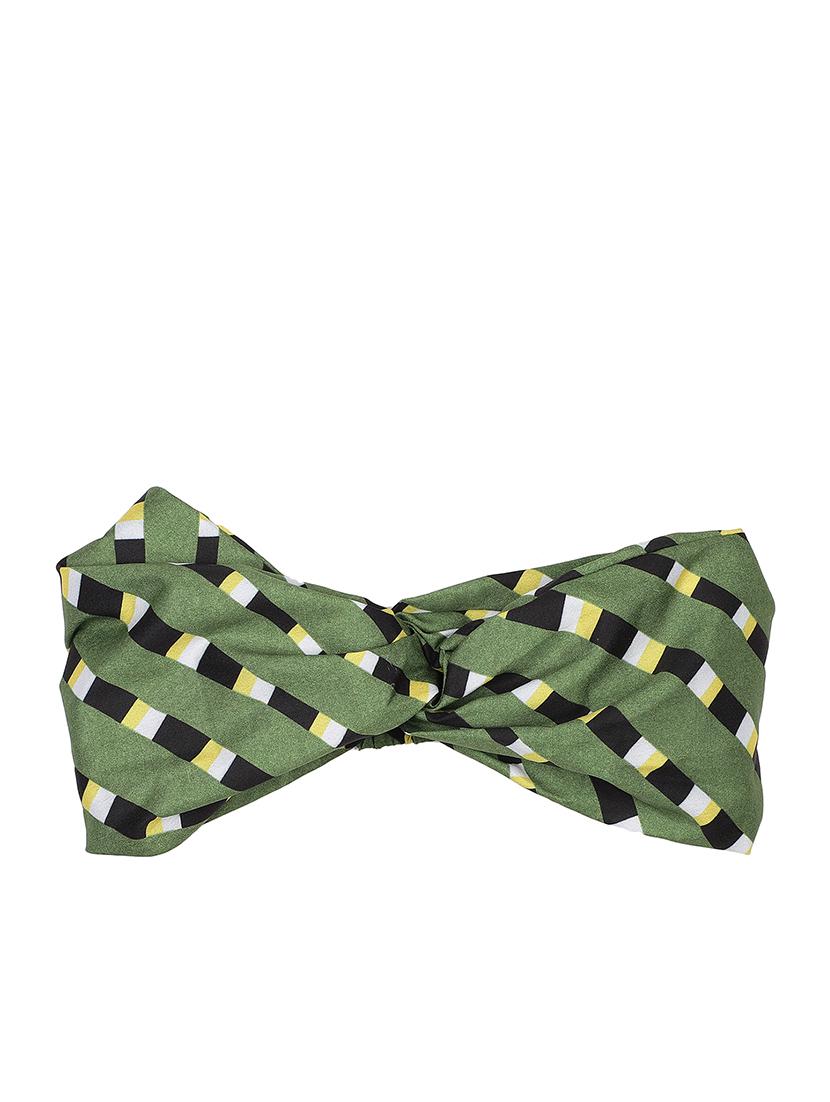 green printed viscose headband and scrunchy combo pack - 17987257 - Standard Image - 2