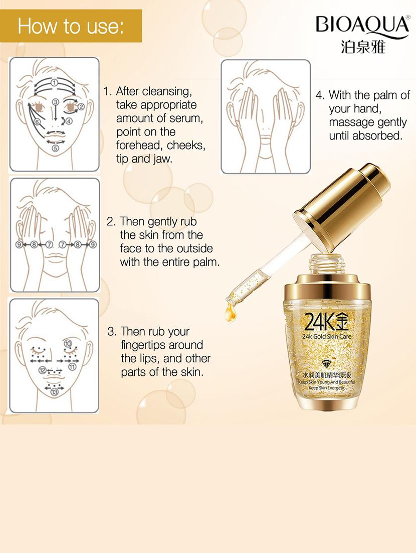 bioaqua 24k gold face moisturizing original care serum - 18012689 - Standard Image - 5