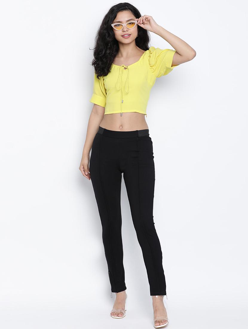 women's crop tie-up neck top - 18014753 - Zoom Image - 3