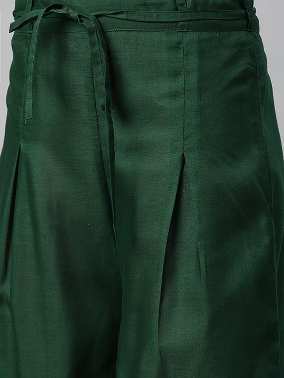 green cotton suit set - 18018920 - Standard Image - 4