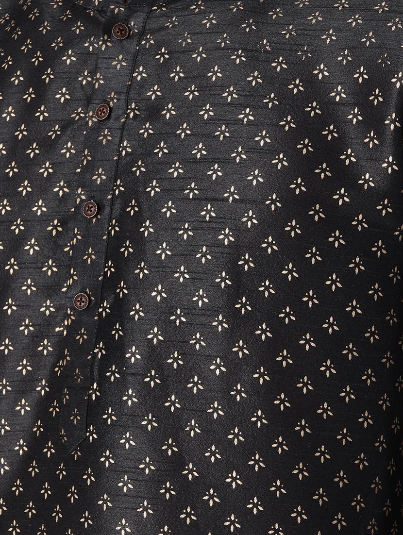 black printed long kurta - 18019529 - Zoom Image - 4