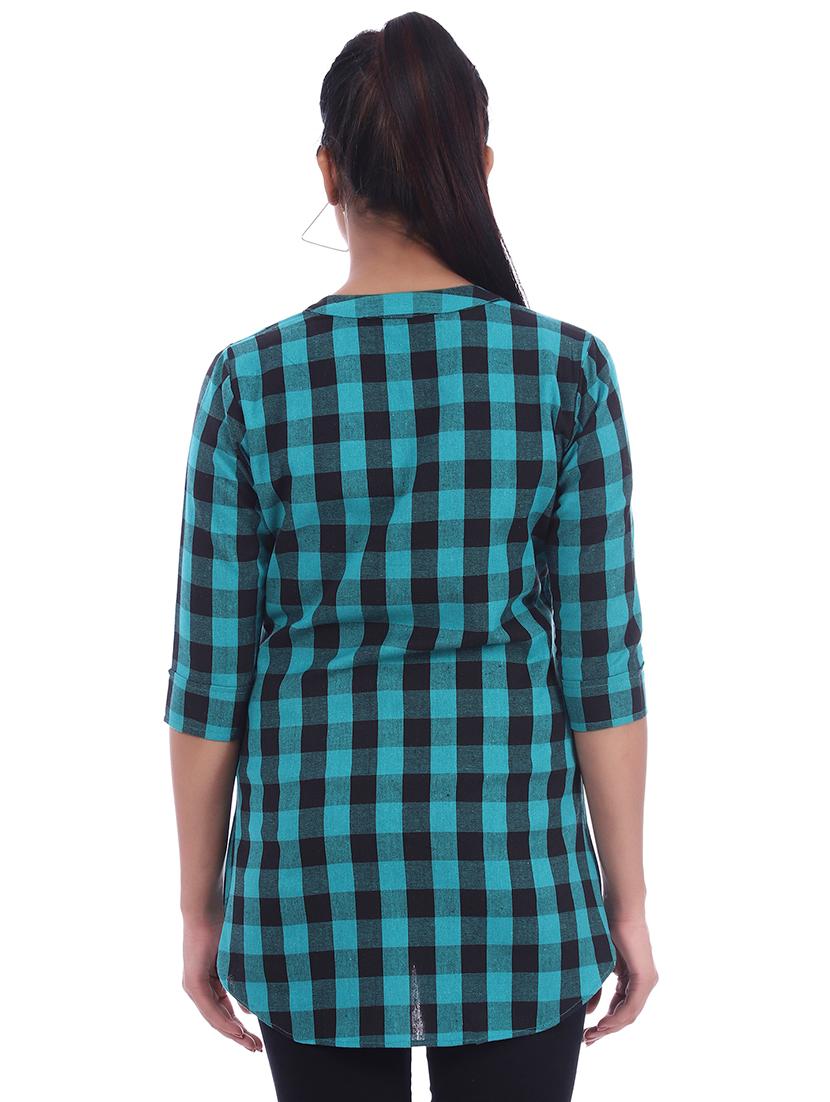 women's a line mandarin neck top - 18045655 - Zoom Image - 2