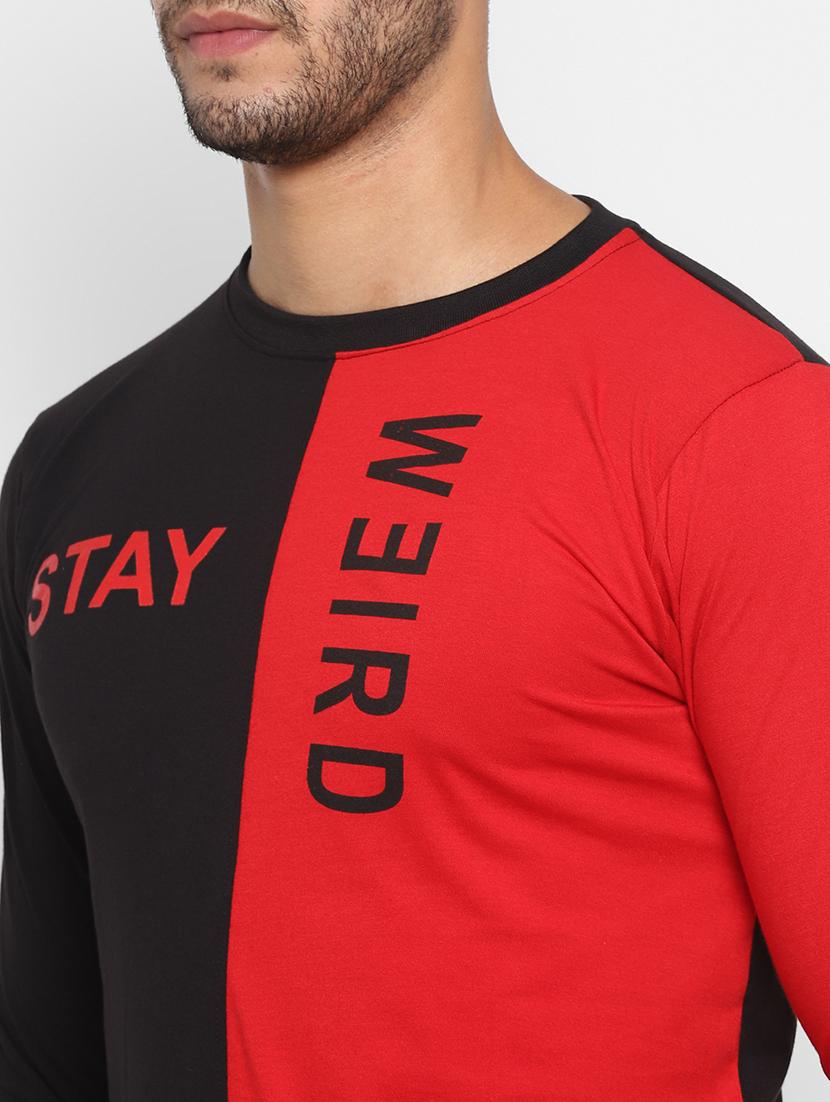 black color block t-shirt - 18049825 - Standard Image - 3