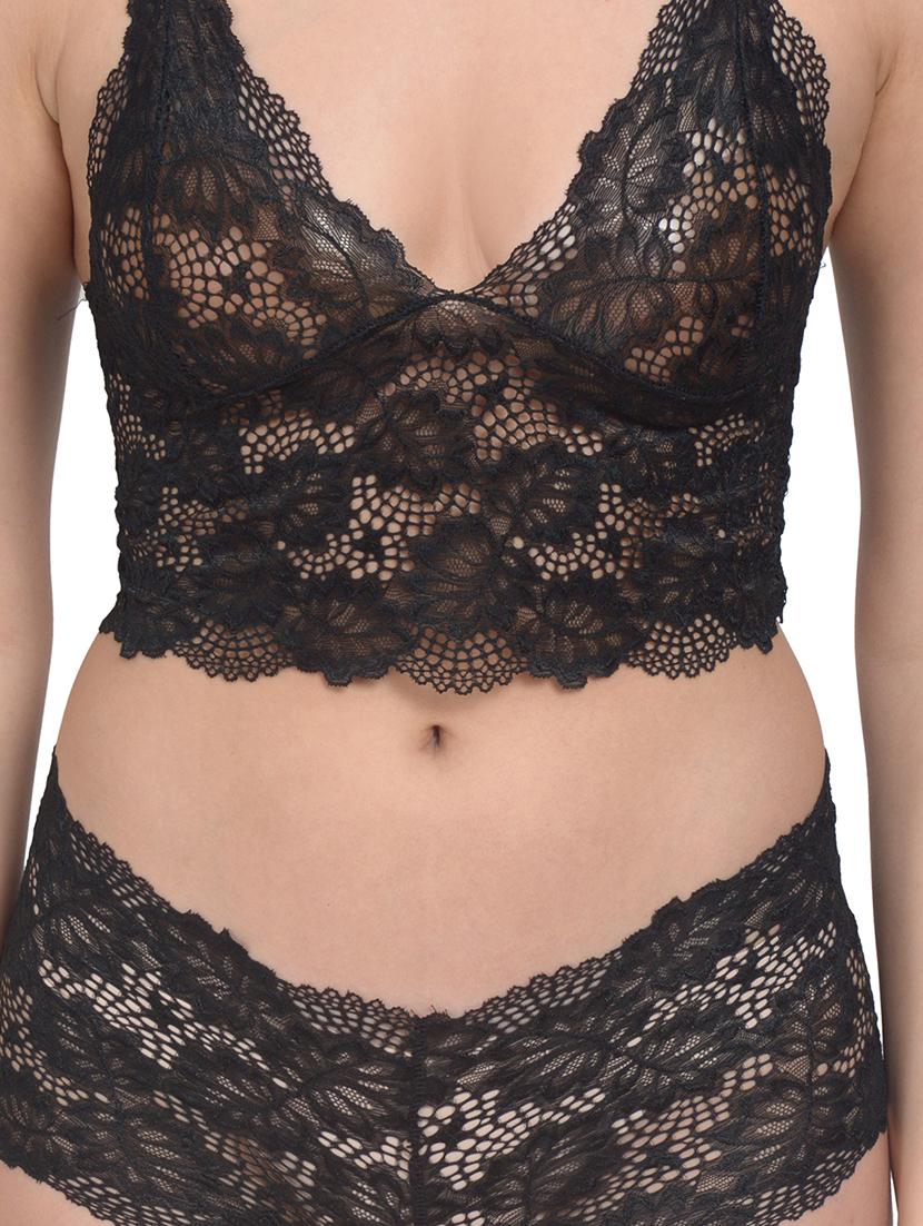 black net bras and panty set - 18138512 - Standard Image - 4