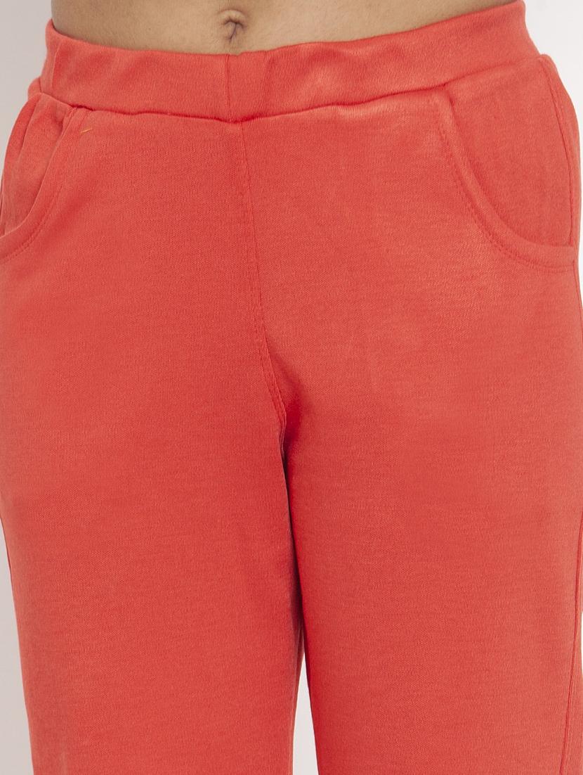 women solid ankle length pants - 18146274 - Standard Image - 4