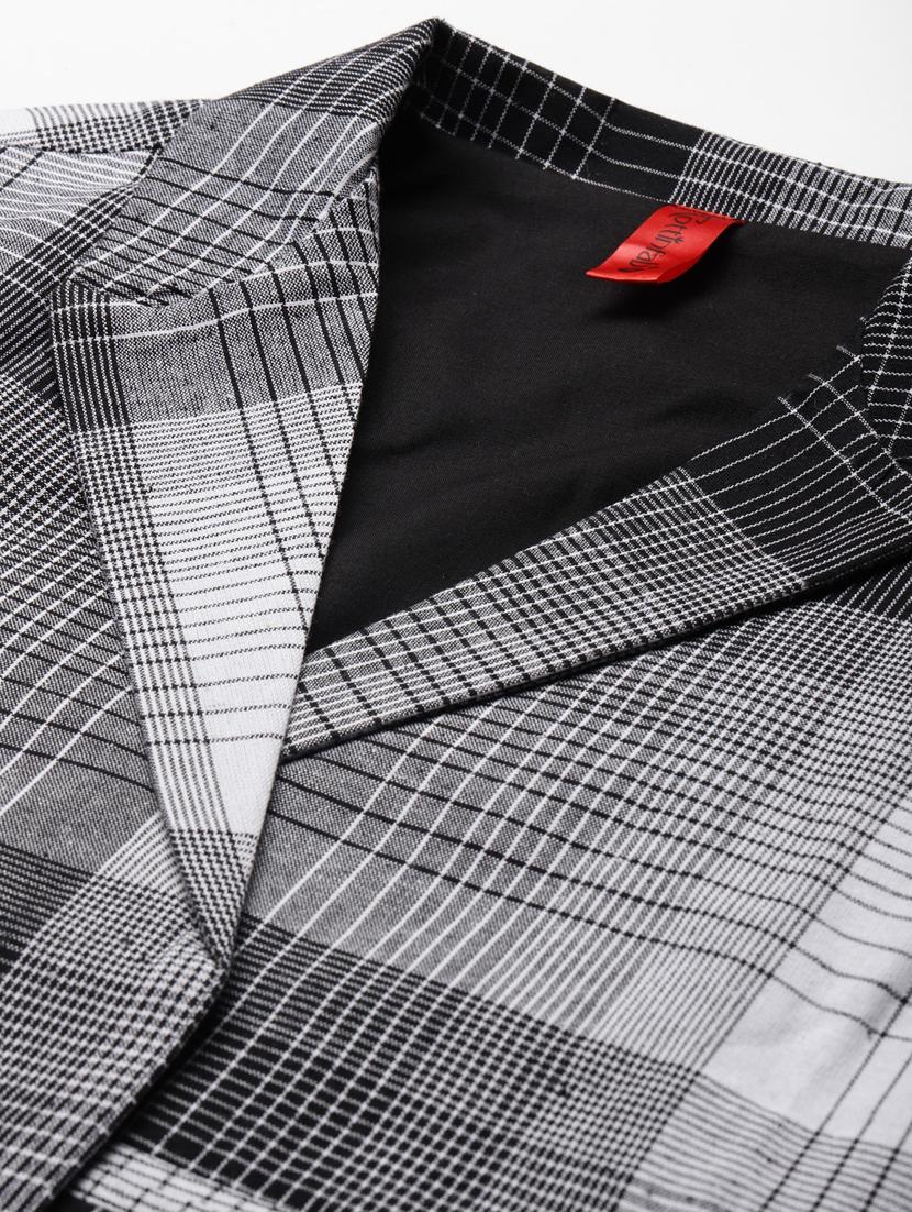 grey checked formal blazer - 18171205 - Zoom Image - 3