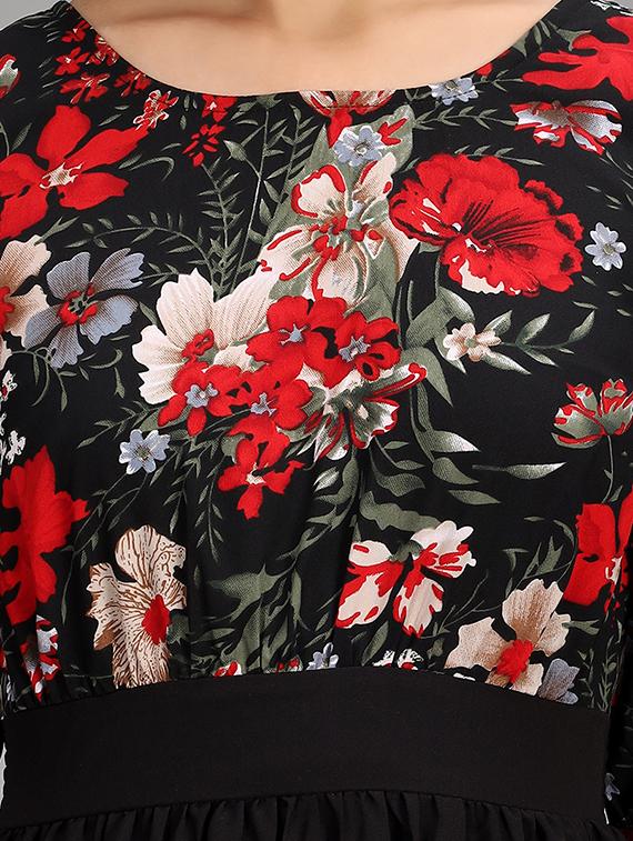 women's fit & flare floral dress - 18171930 - Zoom Image - 3