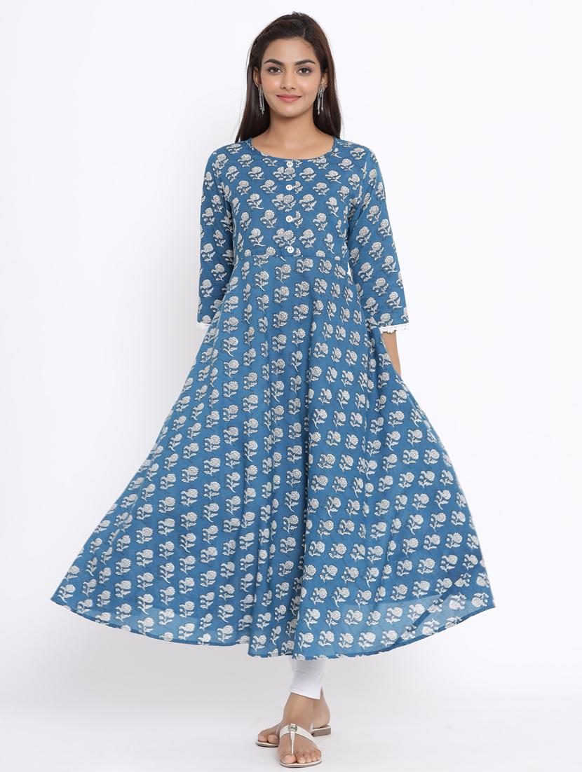 blue kurta pant dupatta set - 18185667 - Zoom Image - 2