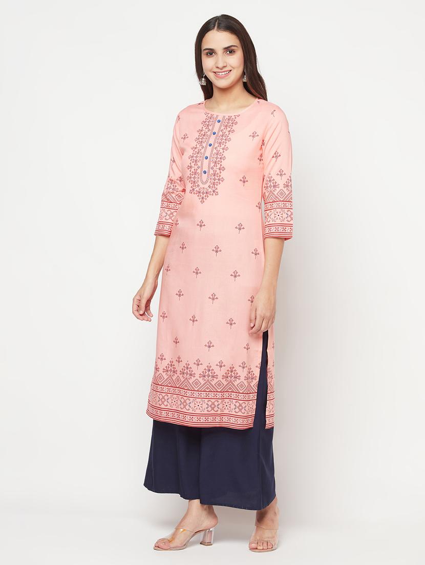 women's straight kurta - 18192086 - Standard Image - 2