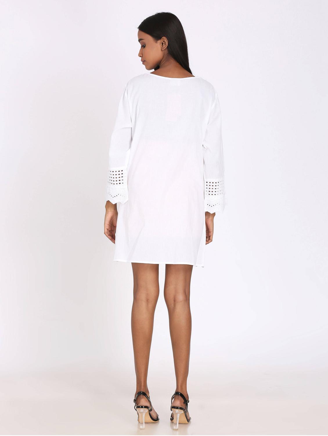 white solid tunic - 18197945 - Zoom Image - 3