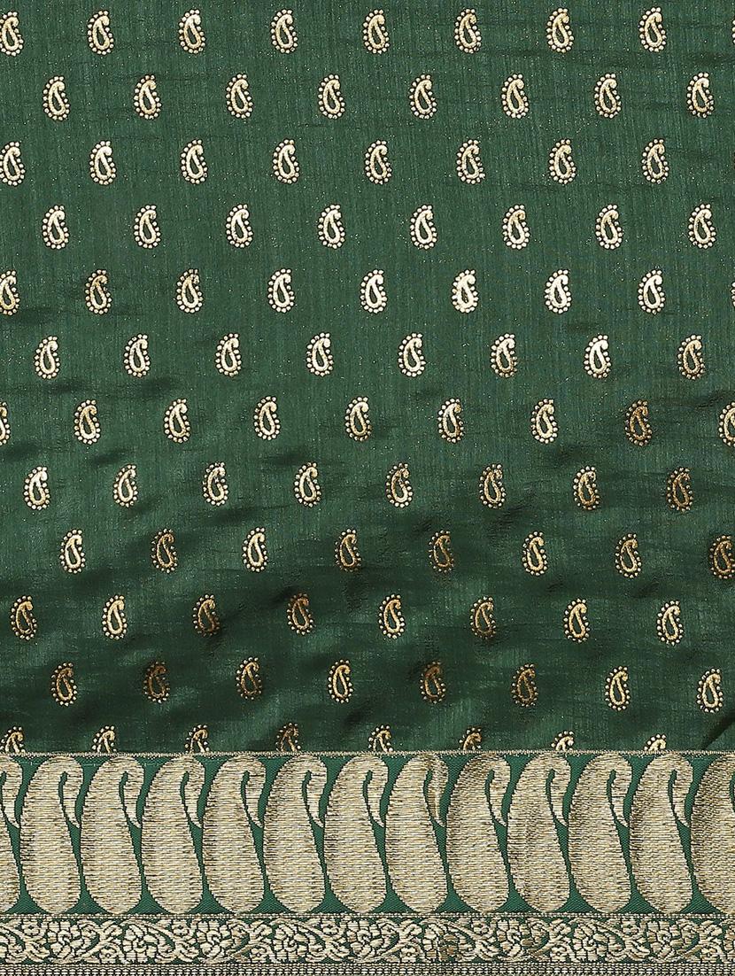 women paisley bordered saree with blouse - 18213016 - Standard Image - 3