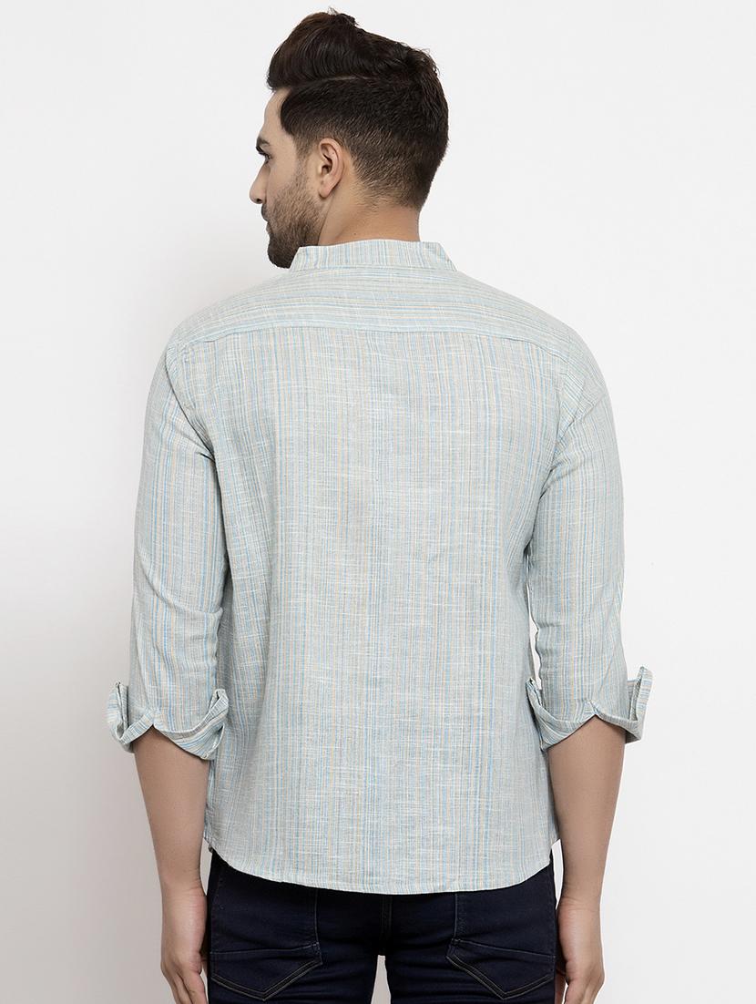 mens stripes casual shirt - 18213098 - Standard Image - 2