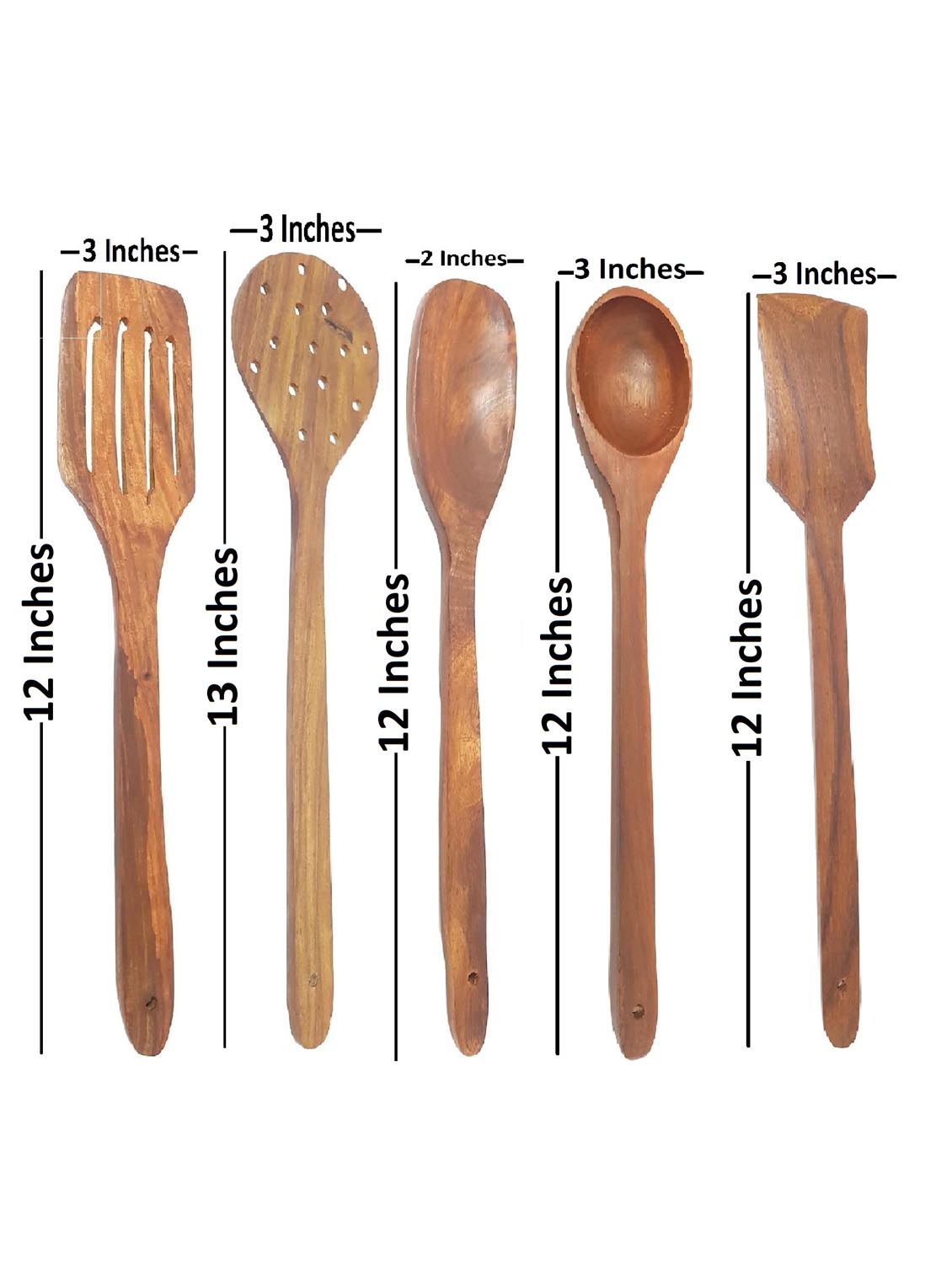 buzykart® wooden bowls (set of 2) wooden handmade cooking spoon set - 18219319 - Standard Image - 3